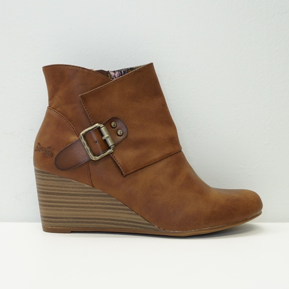 Blowfish Shoes | Blowfish Wedge Ankle Boot Bootie Brown | Poshmark